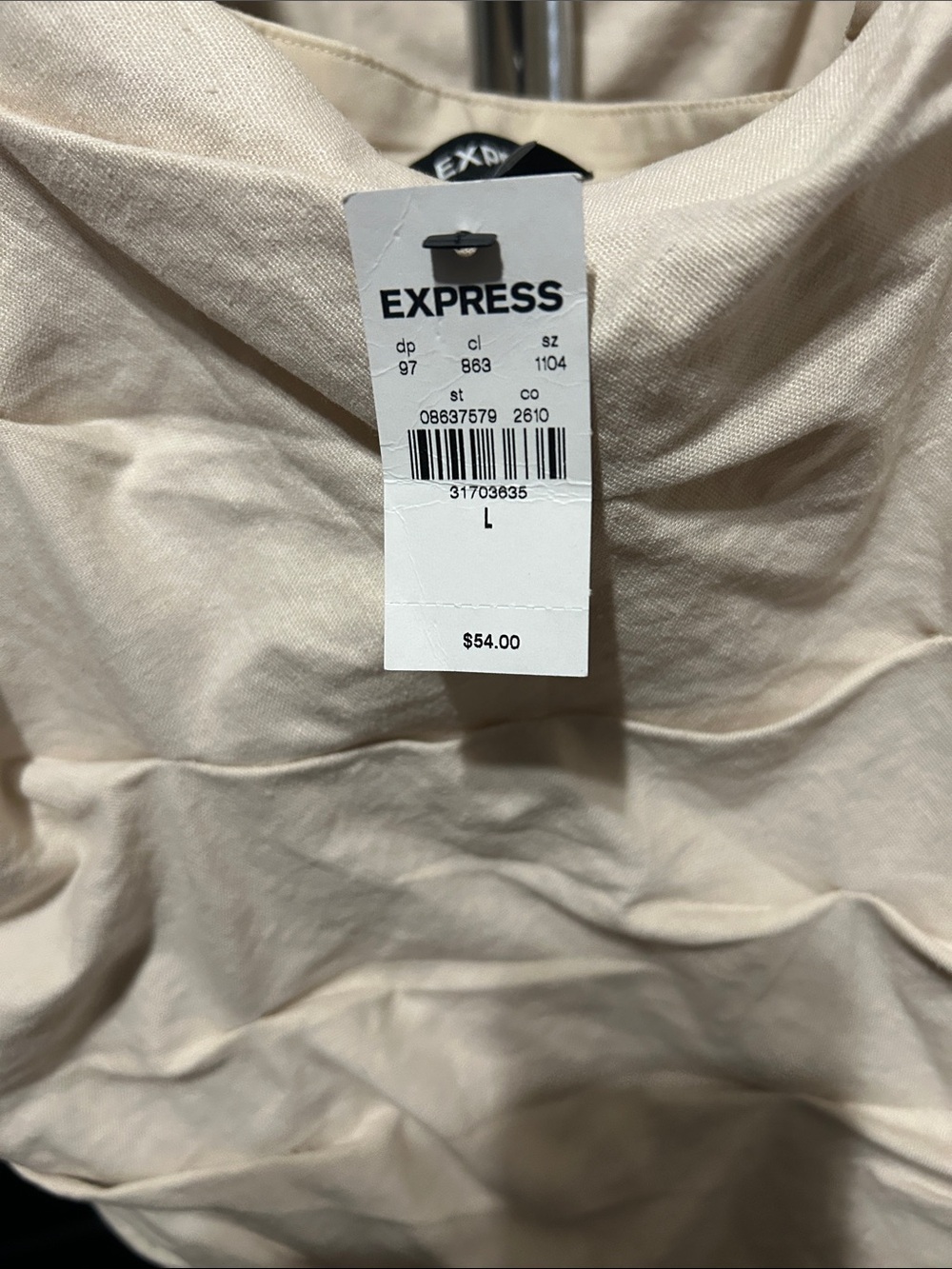 Express Cream Mini Skirt and matching Top - Picture 4 of 5